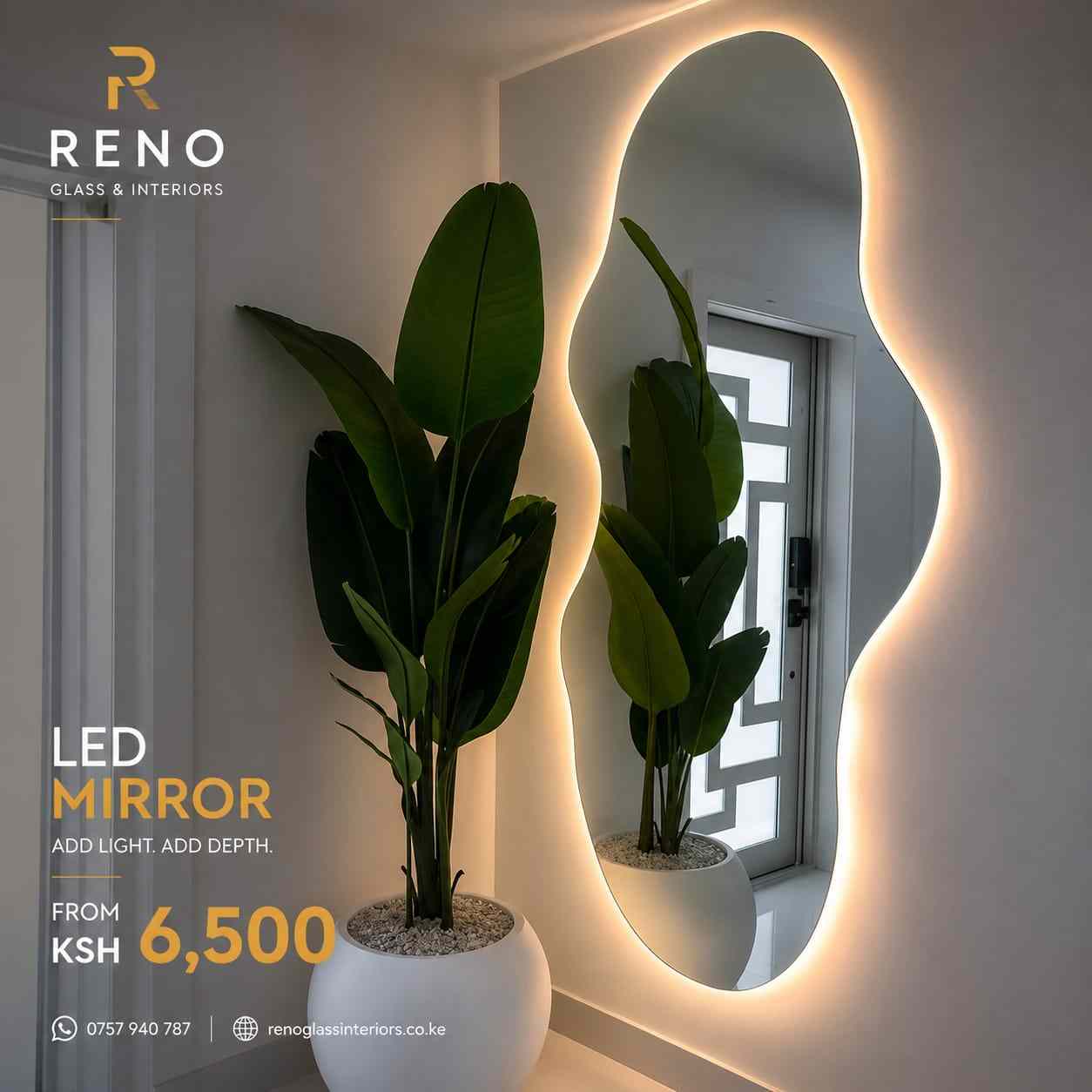 Capsule LED Full-Length Mirror (Premium)